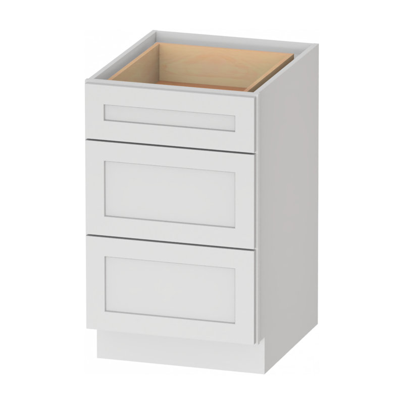 Armoire de base Kindwood Eco Shaker, 3 tiroirs, prête à assembler, 21"