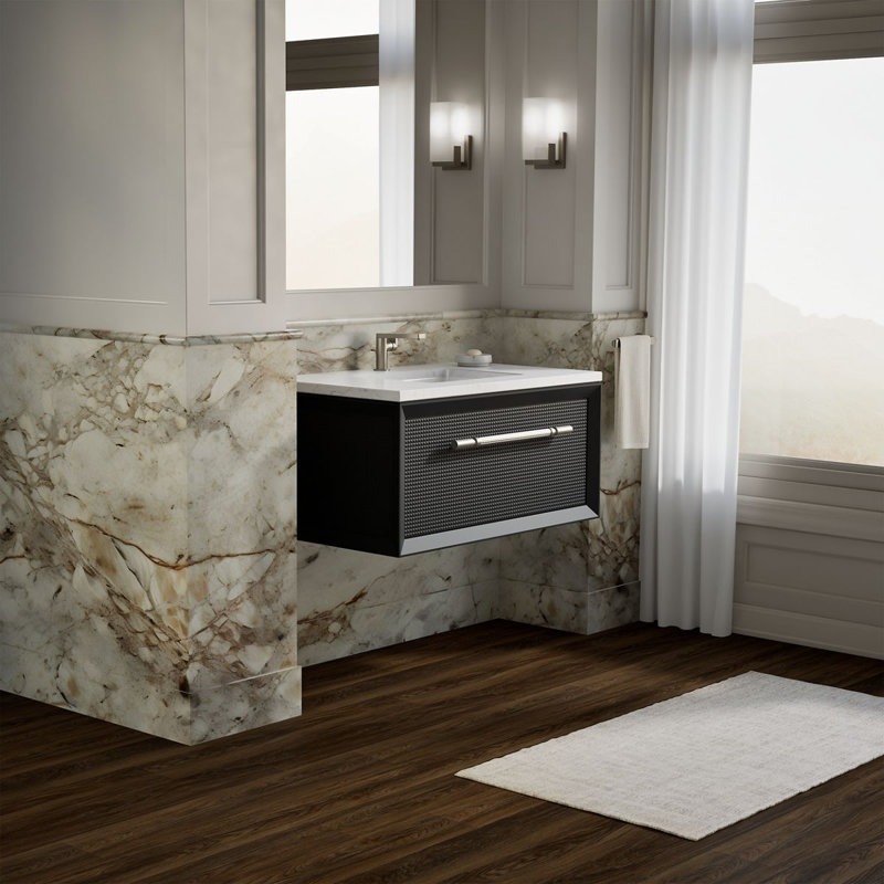 Enivo 36" Wall-Hung Bathroom Vanity Cabinet, Gabbro