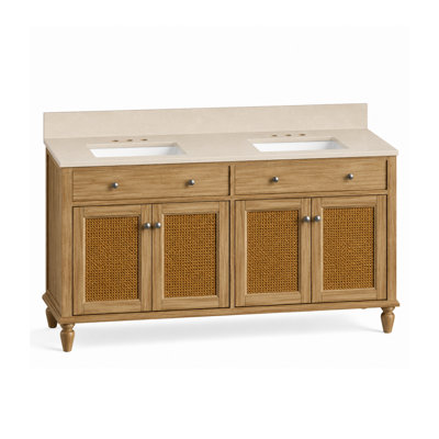 Comptoir de meuble-lavabo en noyer riche de 60 po x P 21 po Marly
