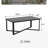Metal Patio Rectangular Coffee Table, Weather Resistant Outdoor Aluminum Frame Coffee Table