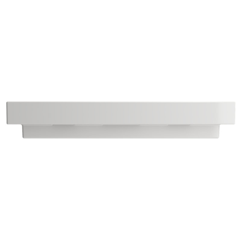BOCCHI Scala Arch 19.09'' Fireclay Rectangular Bathroom Sink with Overflow, White, Single-Hole