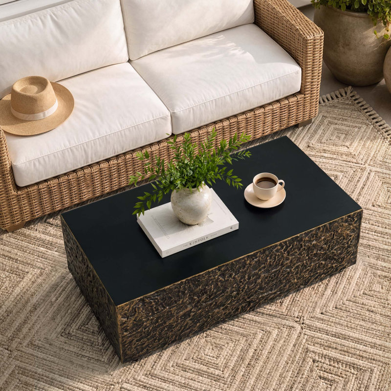 Table basse d'extérieur 40 "en oxyde de magnésium, Bronze