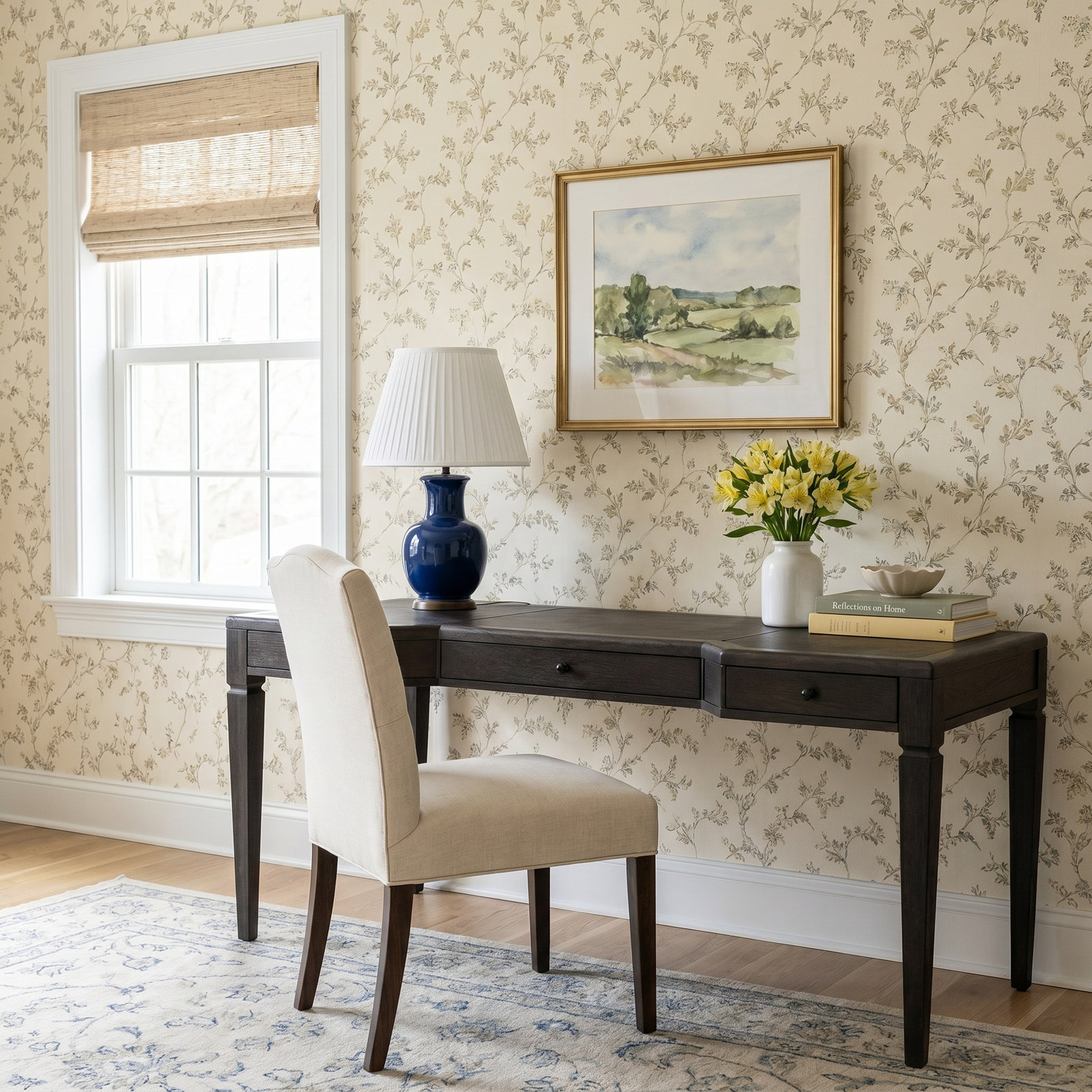 Keaton 68" Writing Desk, Black