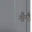 Grand lit escamotable avec armoire de rangement, support à vin, porte-verre, tiroirs et bande DEL multicolore, gris