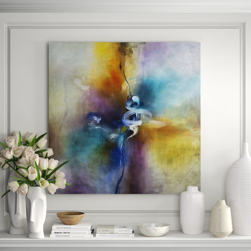 Ethereal Drift Painting by Jennifer Hollack Raboin, Stretched Canvas, 60" H x 60" W x 2" D