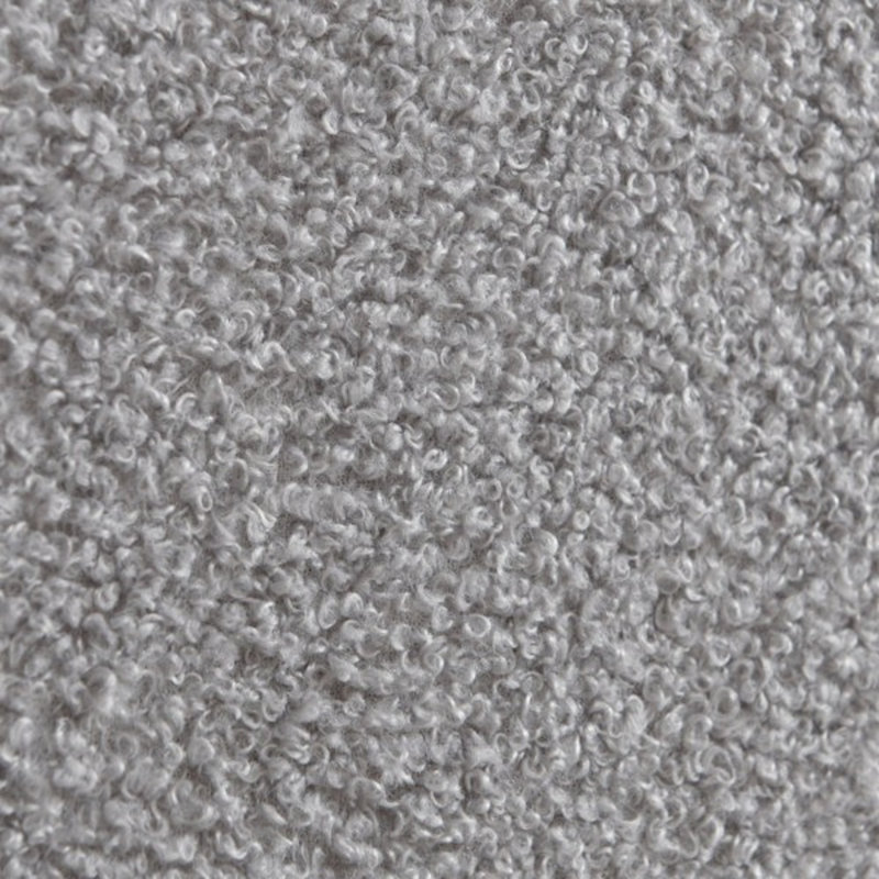 Lit plateforme tapissier Bensu Boucle, Double, Gris clair