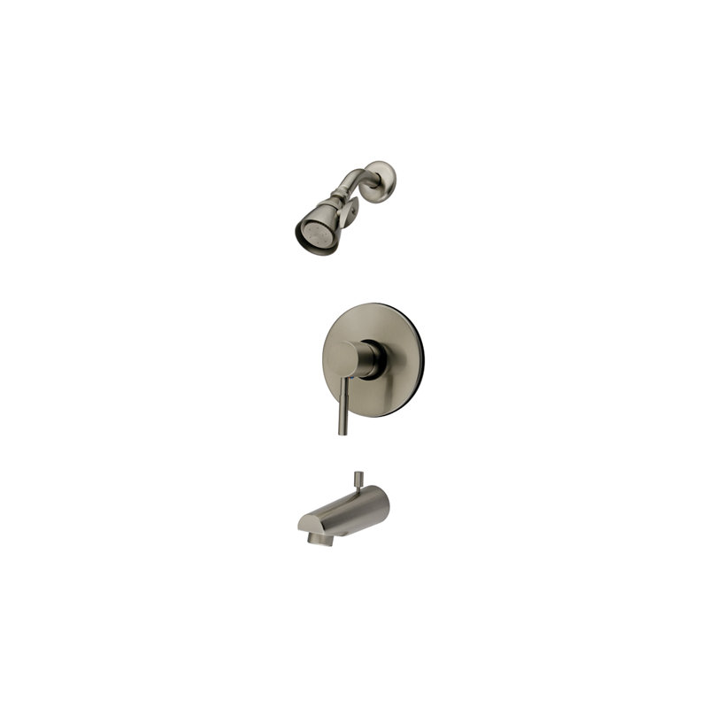 South Beach Pressure Balance Tub and Shower Faucet Trim, Satin Nickel