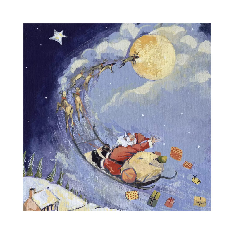 Christmas Night, 1999 by David Cooke - Wrapped Canvas Painting, 66.04 cm H x 66.04 cm W x 1.91 cm D