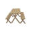 Burdene 6 - Person Pine Solid Wood Patio Dining Set Rectangular Table