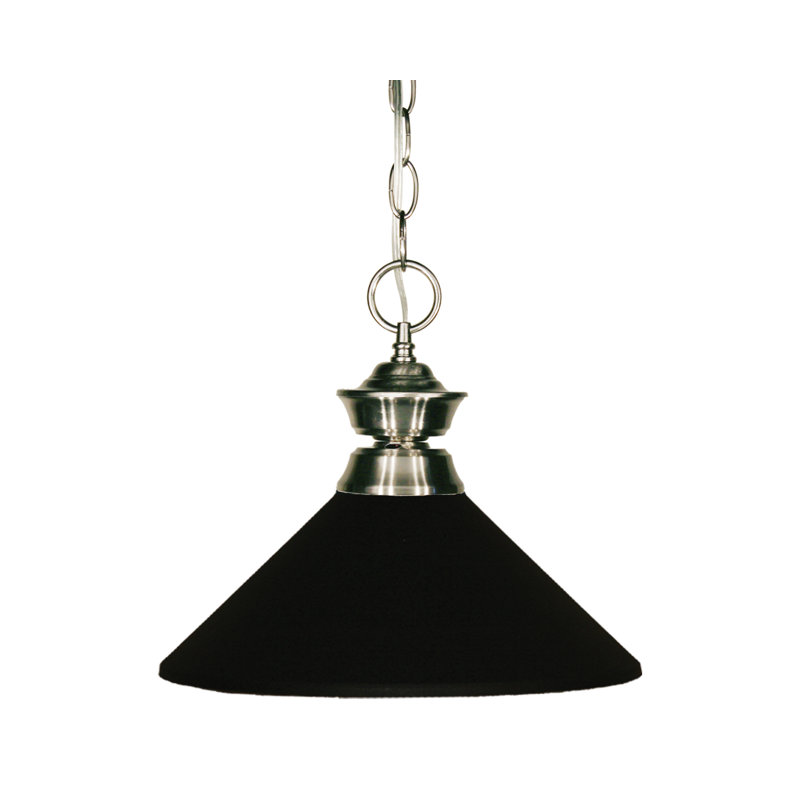 Chevelle 1 - Light Single Pendant, Matte Black, Brushed Nickel