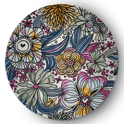 Hidemitsu Chenille Floral Indoor Rug