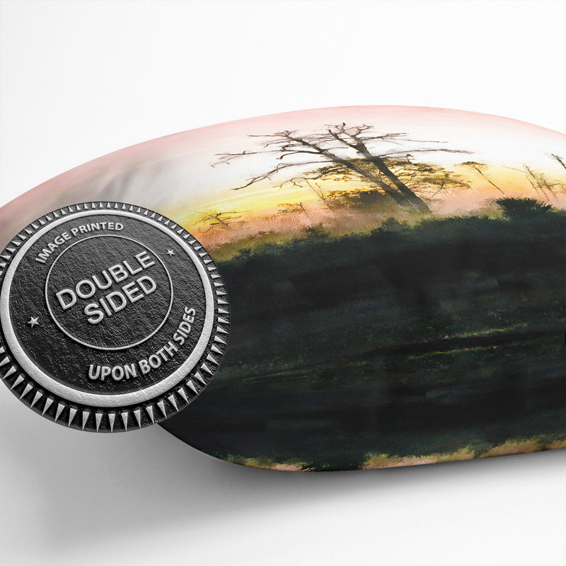 Fog over Woodland Cushion with Filling, 40cm H x 40cm W x 15cm D