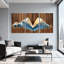 «Landscape & Nature Mountain Peaks Forest», ensemble de 3 impressions sur toile-1821798620