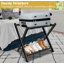 1 paquet de porte-bagages pliable pour chambre d'amis, support de valise pliable avec tablette de rangement en métal-101197639
