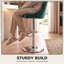 Swivel Upholstered Bar Stool with Steel Frame