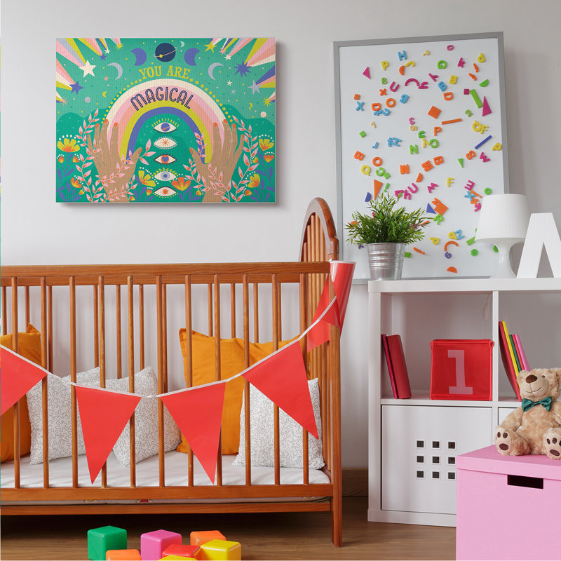 You Are Magical Expression Rainbow Under Constellations, Toile tendue, H 30 po x l 40 po x 1,5 po