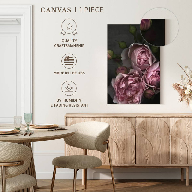 Bouquet de pivoines roses, H 48 po x l 32 po