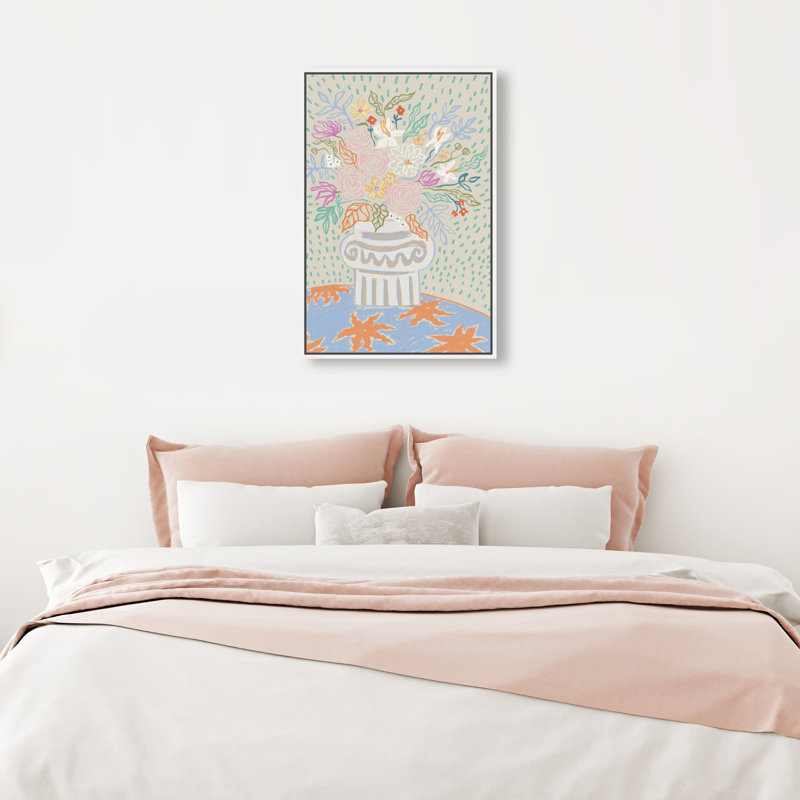 Summer Arrangement Print by Oliver Gal, 16"H x 11"W, White Floater Frame