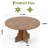 47" Farmhouse Round Dining Table for 4-6, Wooden Circle Kitchen Table with Adjustable Leveling Feet for Small Spaces-223221051