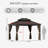 10X12FT Outdoor Hardtop Gazebo with Double Galvanized Steel Roof, Built-In Hooks & Anchored Base for Garden, Patio & Backyard-123297059