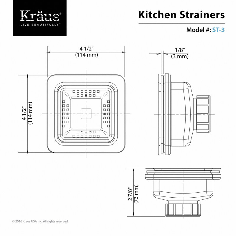 Grid Basket Strainer Kitchen Sink Drain