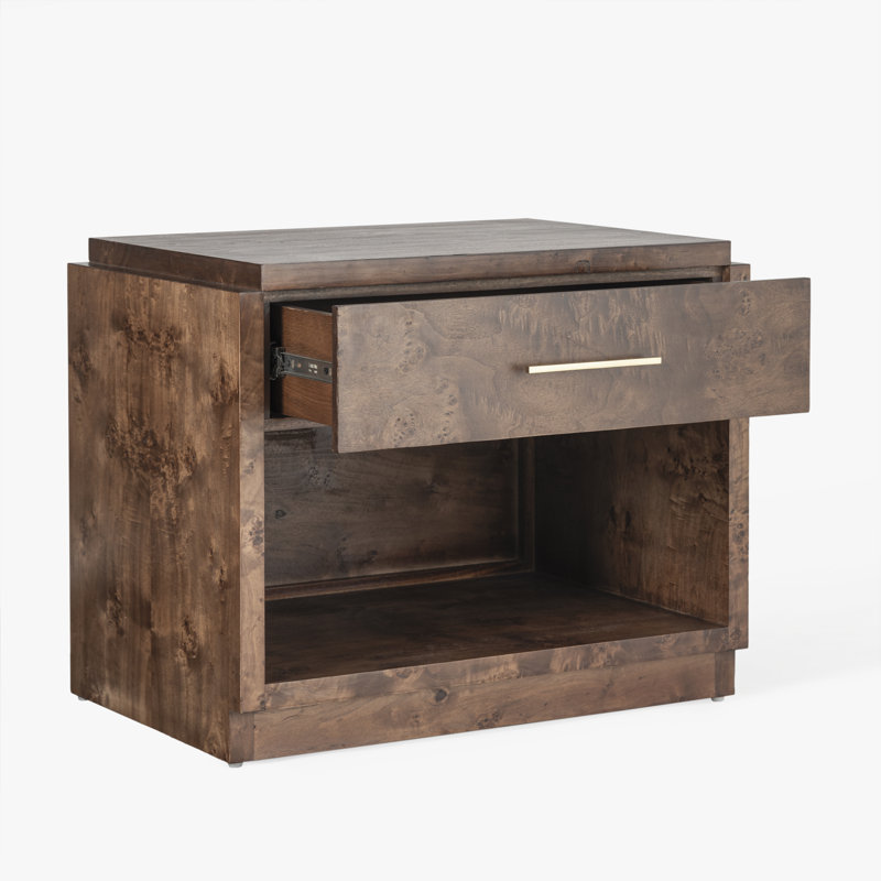 Table de chevet Kingston, Loupe foncée