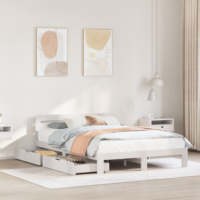 Solid Wood Bed Frame, 144 x 203.5cm