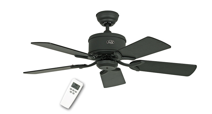 Ophelia & Co. 103 cm Deckenventilator Allman mit Fernbedienung Beschichtung: Lacquered Graphite with Lacquered Graphite and Lac