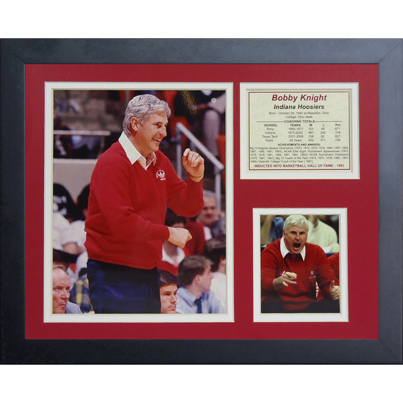 « bob knight indiana hoosiers », reproduction de photo encadrée