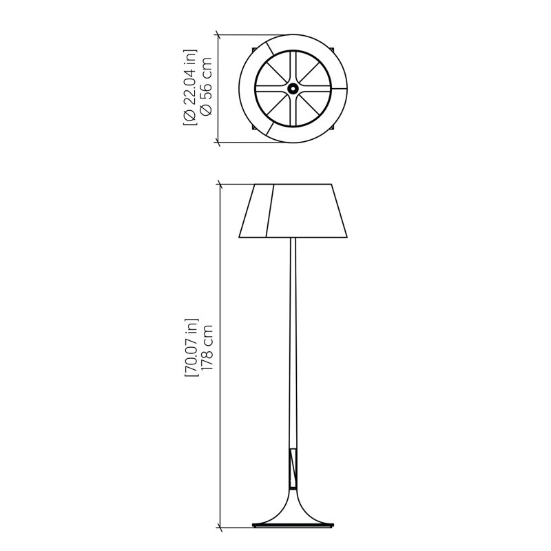 Nosltalgia 7087'' Traditional Floor Lamp, Maple, Maple