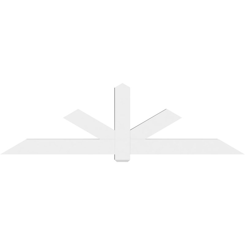 Support de pignon en PVC de qualité architecturale Kennewick, H 28 po x l 96 po (pas: 7/12), P 4 po x F 6 po