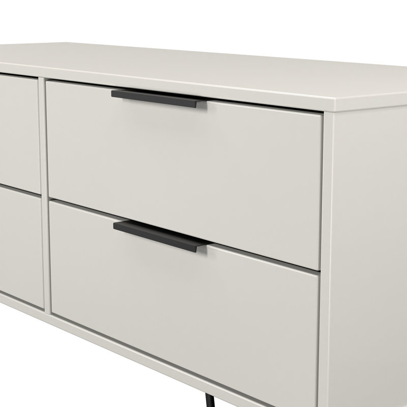 Turah 115cm W 4 - Drawer Chest of Drawers, Grey