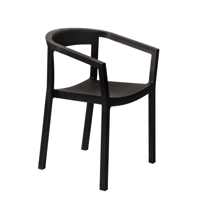 Outdoor Dining Armchair, Black