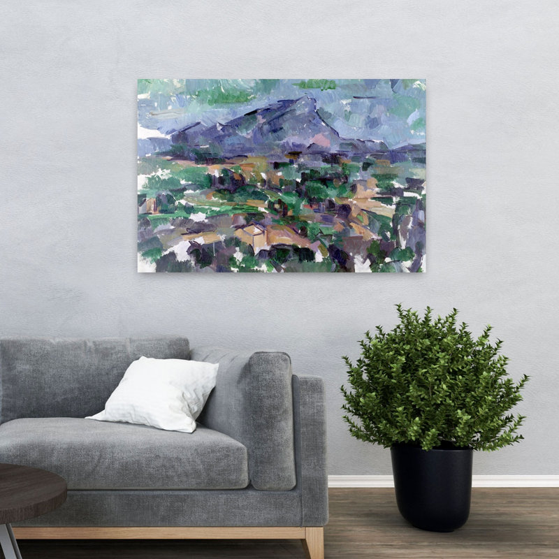 Mont Sainte-Victoire, 1904-1906 - Estampe d'art mural contemporain abstrait, H 32 po x l 48 po