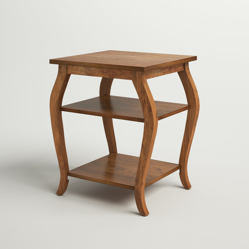 ACME Becci Accent Table, Walnut, Walnut, 23" H x 18" W x 18" D
