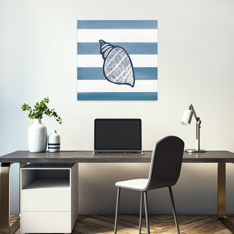 Beachcomber II, art côtier abstrait, H 18 po x l 18 po