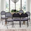 Chaise d'appoint pliante en tissu noire