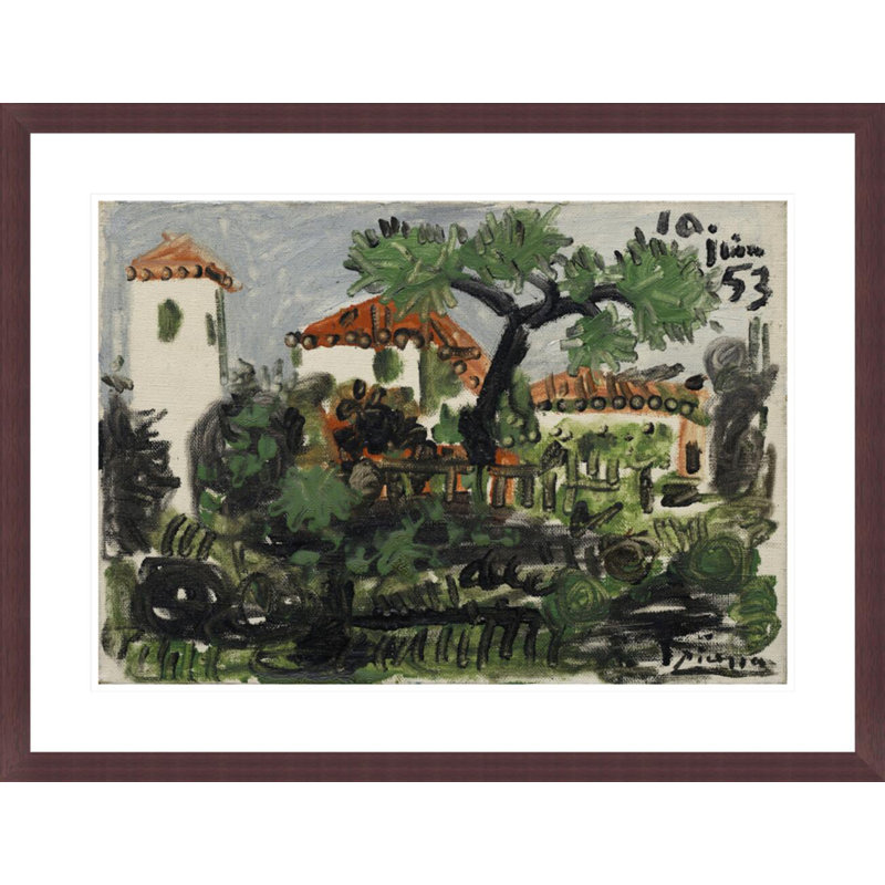 «Garden in Vallauris» par Pablo Picasso - Impression sur toile, H 22,63 po x l 29,5 po