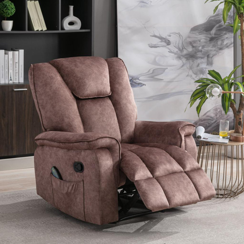 Chaise berçante en velours, Chameau