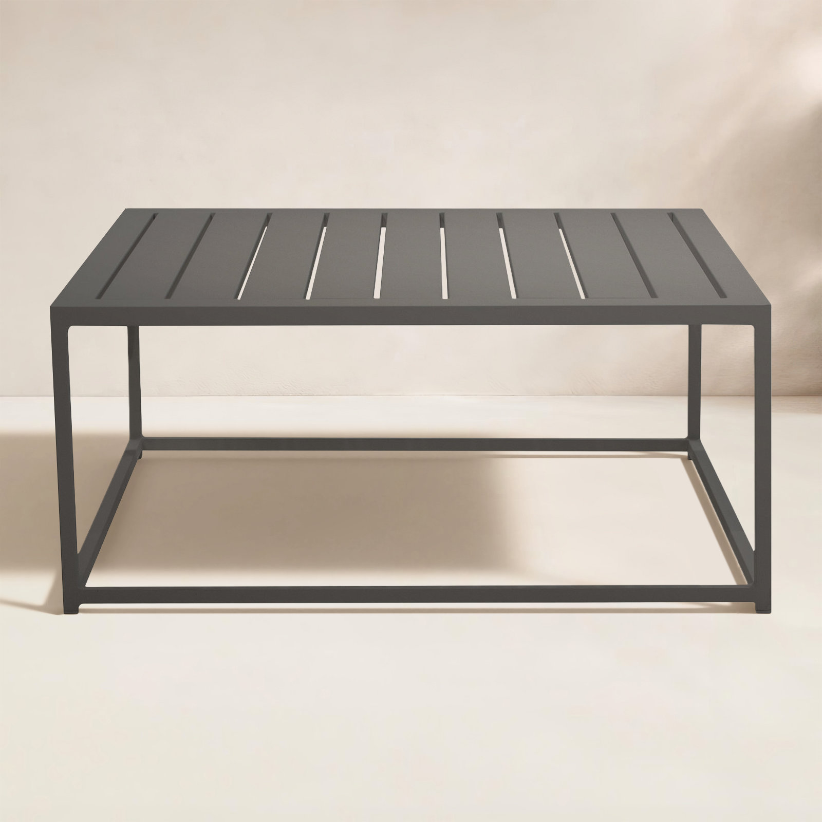 Marselia 36'' Outdoor Side Table, Gray