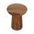 Odera Accent Table Wood Ribbed Base Casual Style for Living Room Bedroom Office - 20" Brown