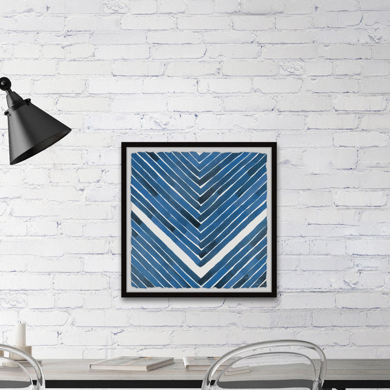 V-Shaped Pattern - Single Picture Frame Painting, 81cm H x 81cm W x 3.81cm D