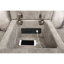 Causeuse coulissante avec console Taupe