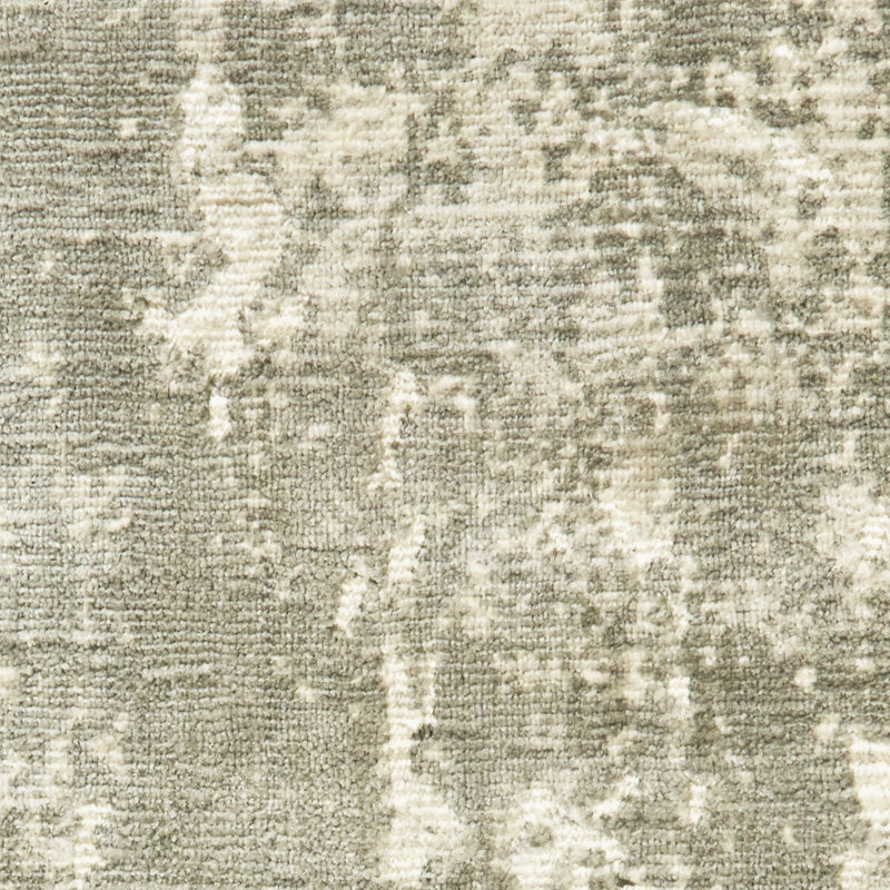 Tapis de zone grise noué la à la main abstract Kirkpatrick, Rectangle 8 pi x 10 pi
