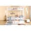 Lit superposé double au-dessus de grand lit double avec lit gigogne-568029900