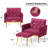 Zianny Velvet Accent Chair with Ottoman-673816088