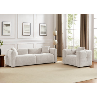 Jasey Boucle Upholstered Living Room Set