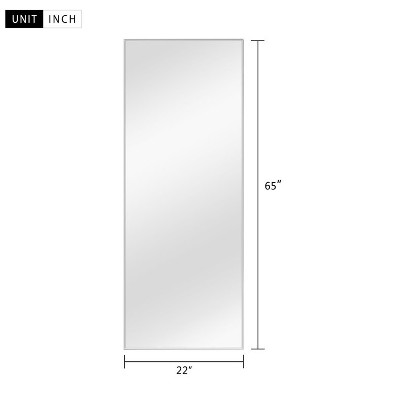 Gurganus Metal Rectangle Mirror, Silver