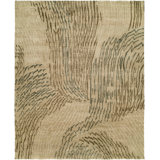 Wool Abstract Area Rug in Beige