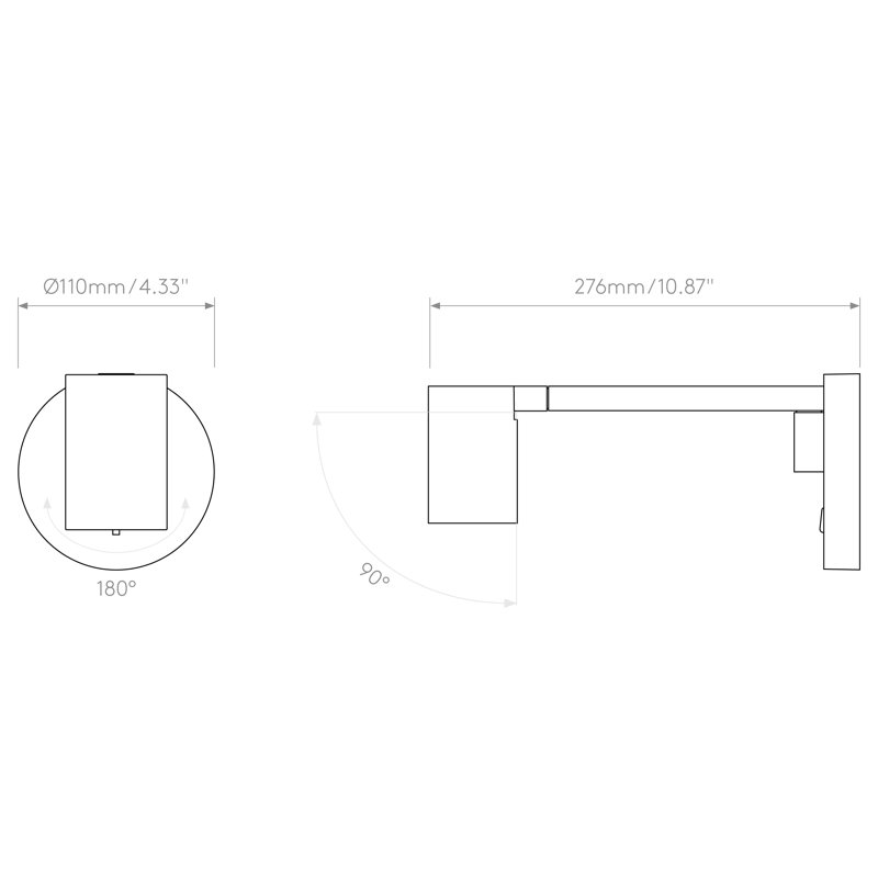 Ascoli 1 - Light Swing Arm, Matt Nickel
